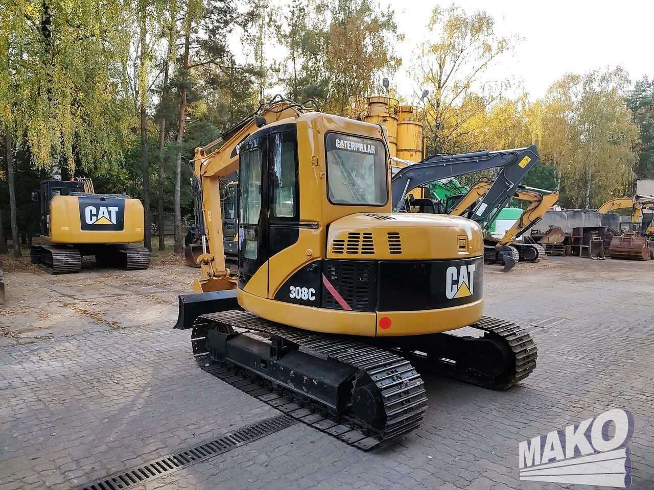2005 Caterpillar 308C crawler excavator, rear three-quarter view