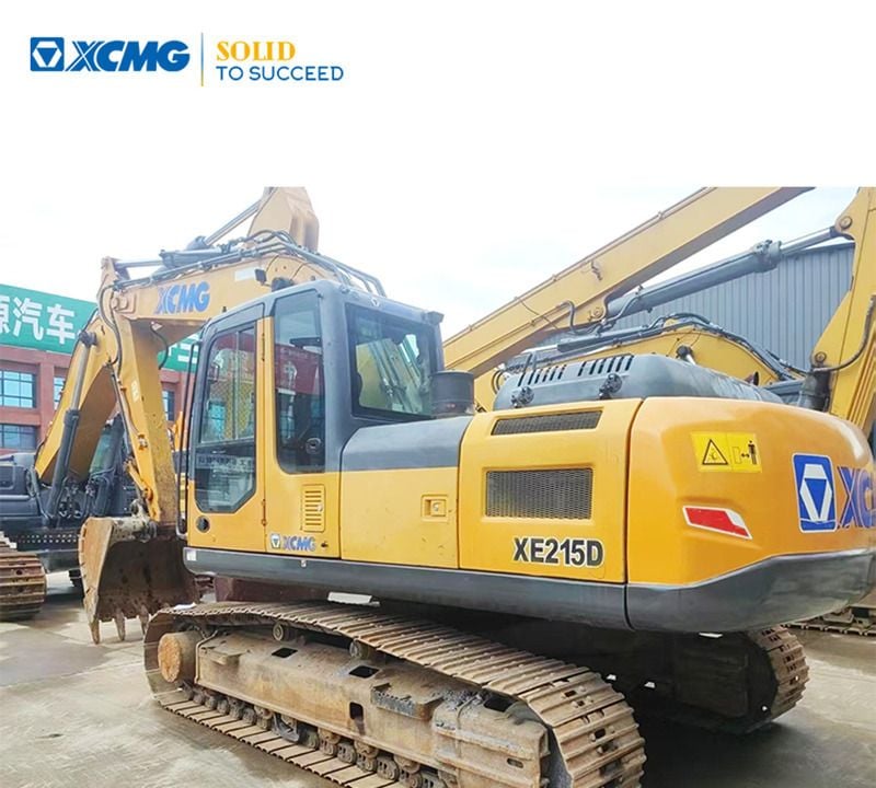 2018 XCMG XE215DA crawler excavator, rear three-quarter view
