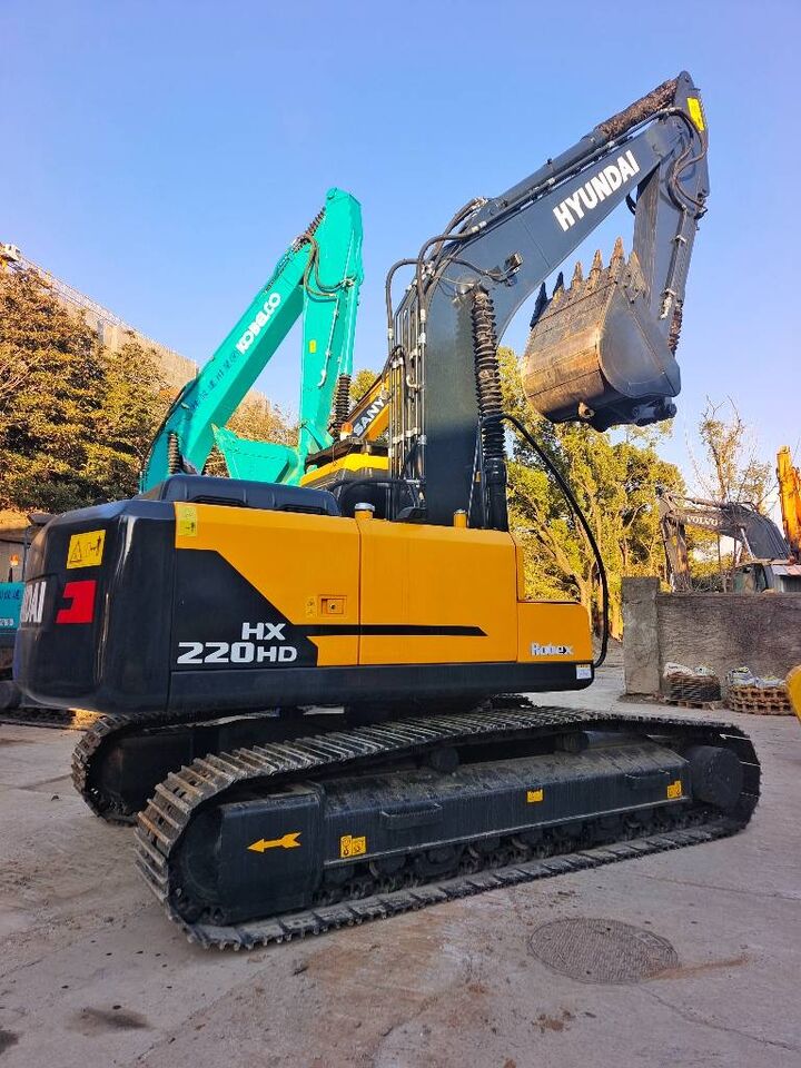 2024 Hyundai HX220HD crawler excavator, rear three-quarter view