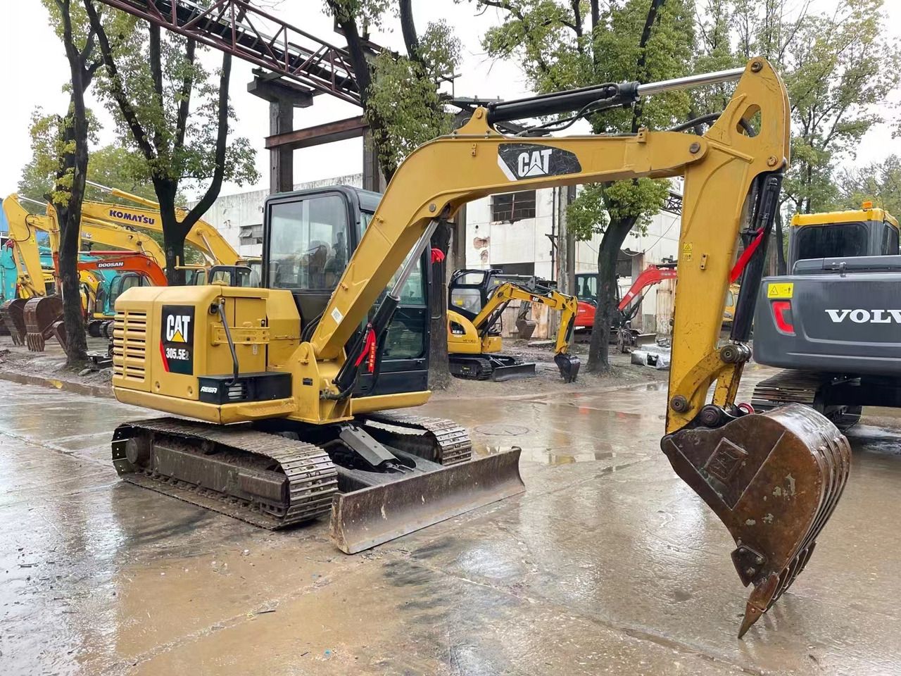 2019 Caterpillar 305.5E mini excavator, side view