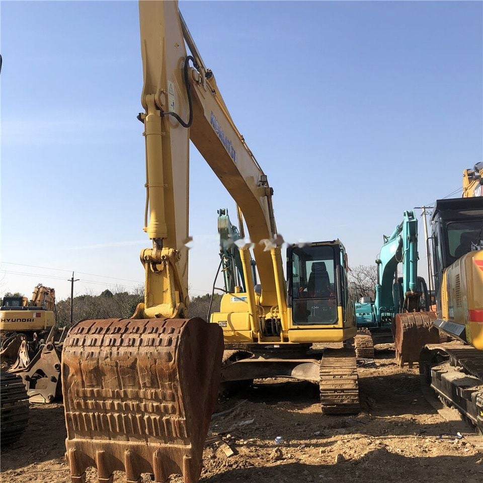 Komatsu PC220 crawler excavator, front view