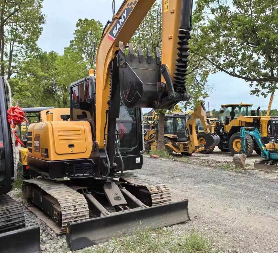 Sany SY60C mini excavator, front three-quarter view