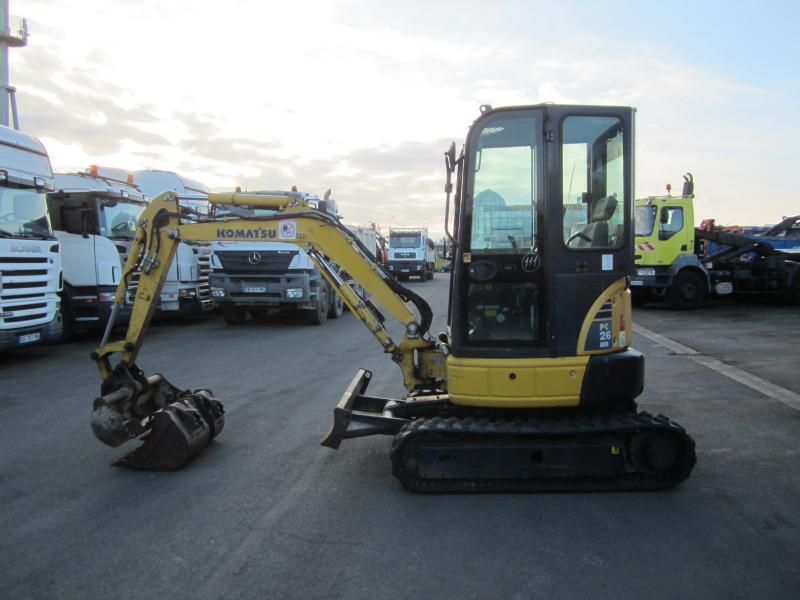 2013 Komatsu PC26MR-3 mini excavator, side view