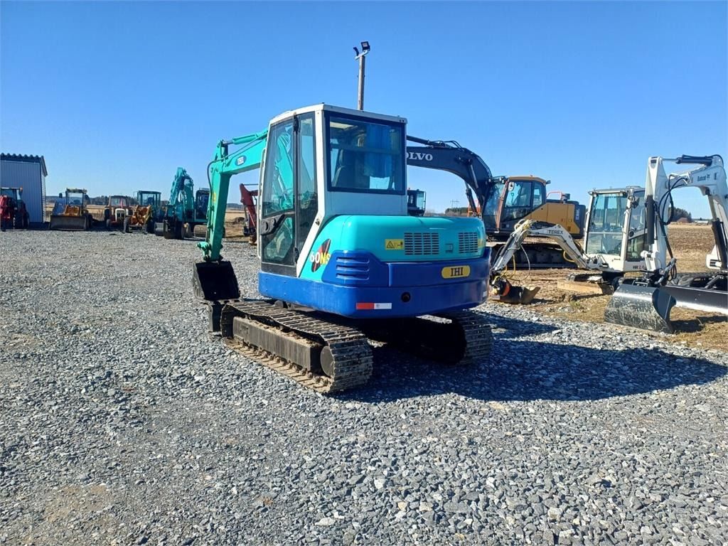 2012 IHI 60NS mini excavator, rear three-quarter view