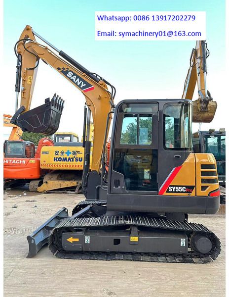 2023 Sany SY55C Pro mini excavator, side profile view