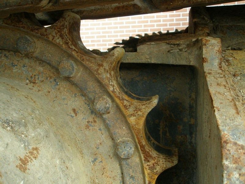 2008 Komatsu PC210LC-8 crawler excavator track drive sprocket detail