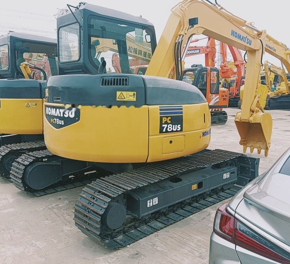 Komatsu PC78US-6 mini excavator, rear three-quarter view