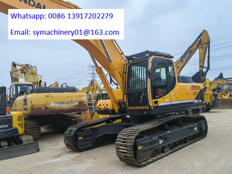 2024 Hyundai R330LC-9S crawler excavator, front three-quarter view