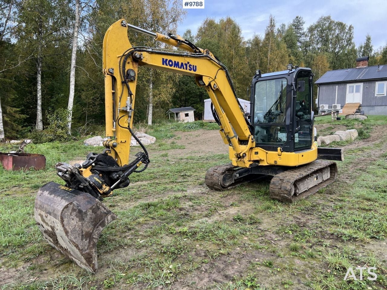 2021 Komatsu PC55MR-5 mini excavator, side view