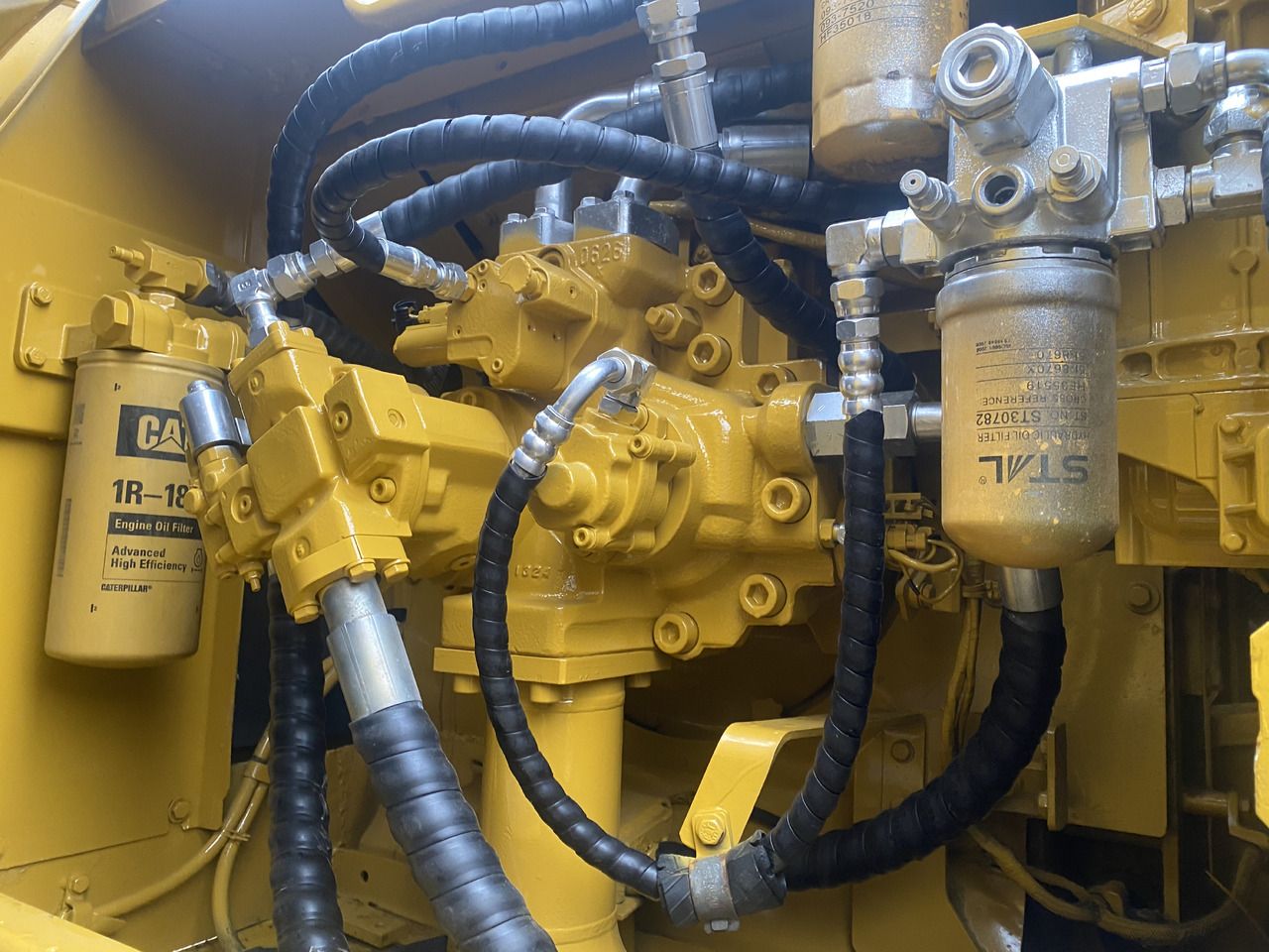 2021 Caterpillar 336D crawler excavator engine compartment detail