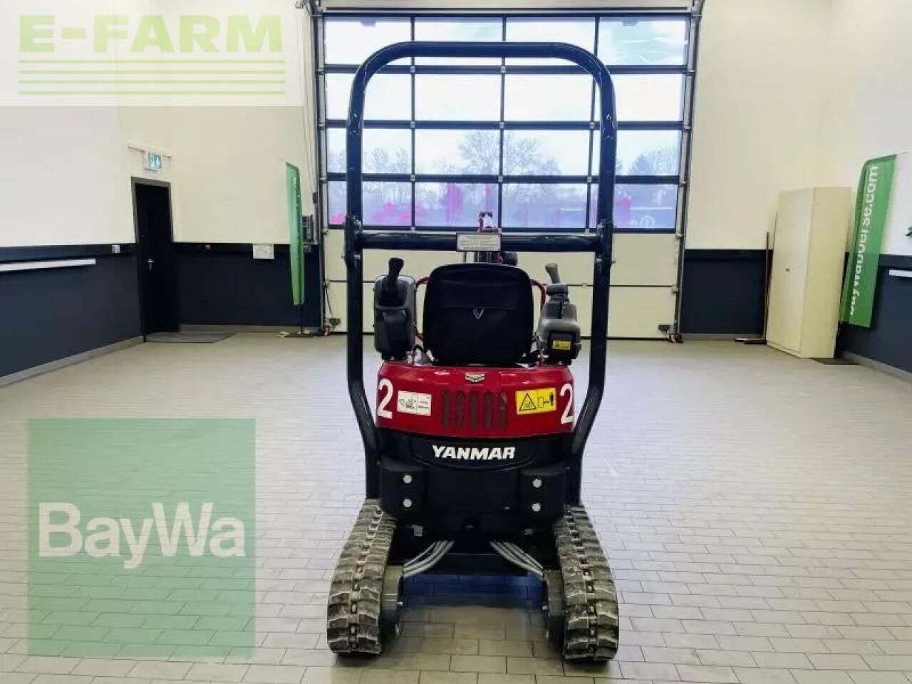 2025 Yanmar VIO12-2A mini excavator, rear three-quarter view