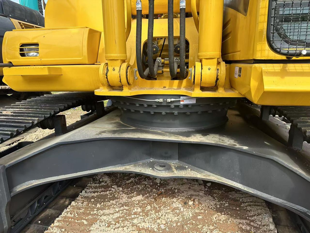 2024 Komatsu PC350-7 crawler excavator swing bearing and undercarriage view