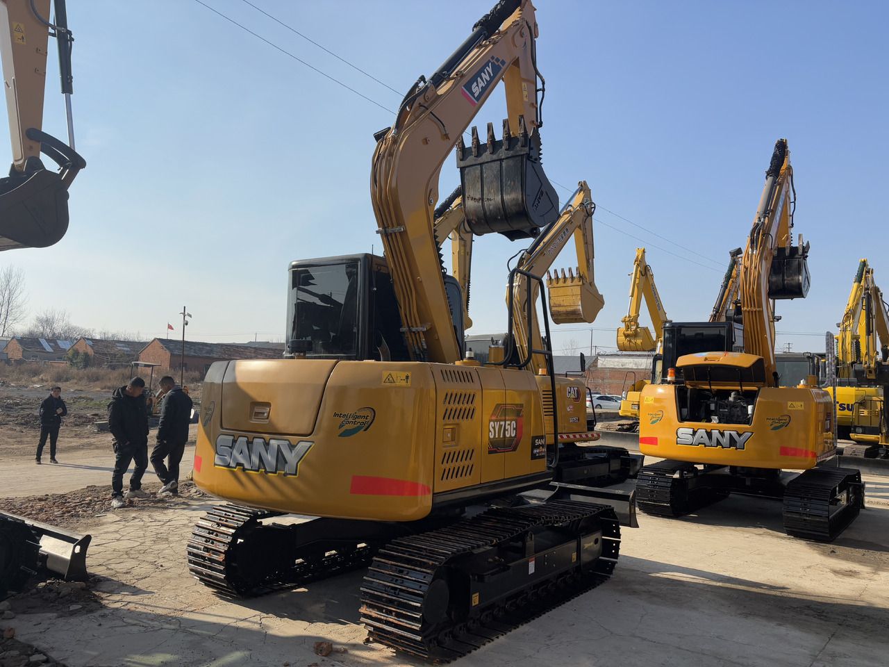 2023 Sany SY75C mini excavator rear view