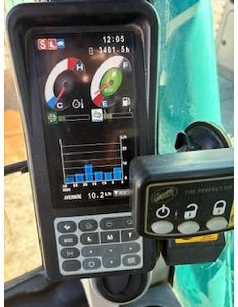 2018 Kobelco SK210HLC-10 excavator interior monitor view