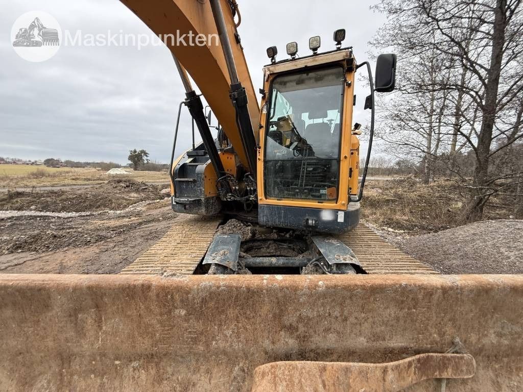 2017 Hyundai HX235 LCR crawler excavator, front view from cab perspective
