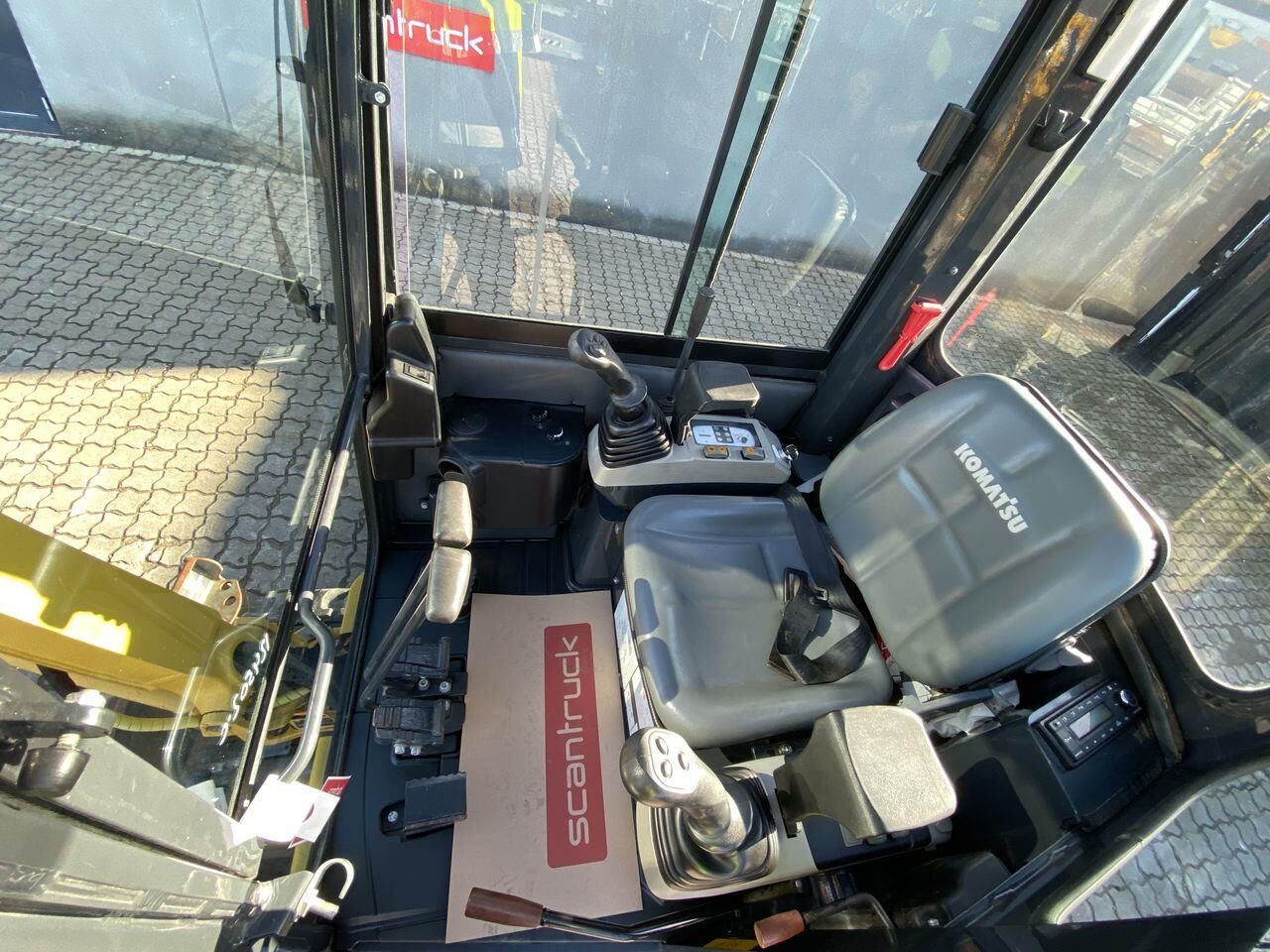 2018 Komatsu PC16R-3HS mini excavator interior view