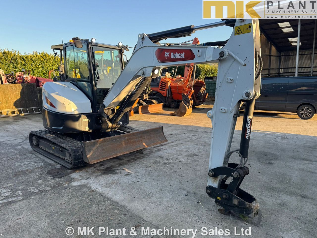 2023 Bobcat E50Z mini excavator, front three-quarter view 2023 Bobcat E50Z mini excavator, front three-quarter view