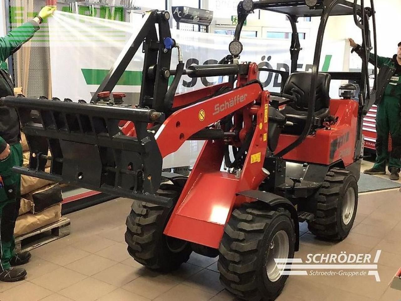 2024 Schäffer 2028-2 wheel loader, front three-quarter view 2024 Schäffer 2028-2 wheel loader, front three-quarter view