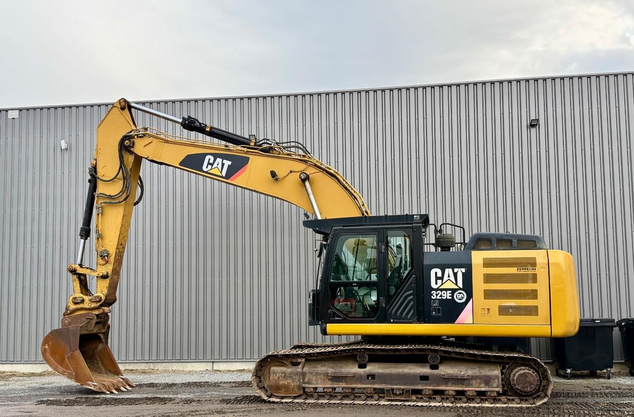2012 Caterpillar 329E crawler excavator, side view