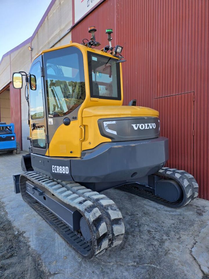 2020 Volvo ECR88D mini excavator, rear three-quarter view