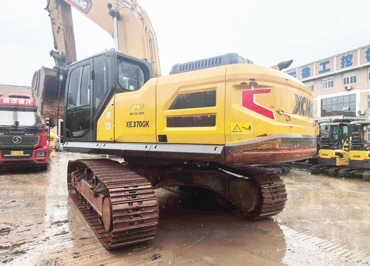 2024 XCMG XE370GK crawler excavator rear three-quarter view