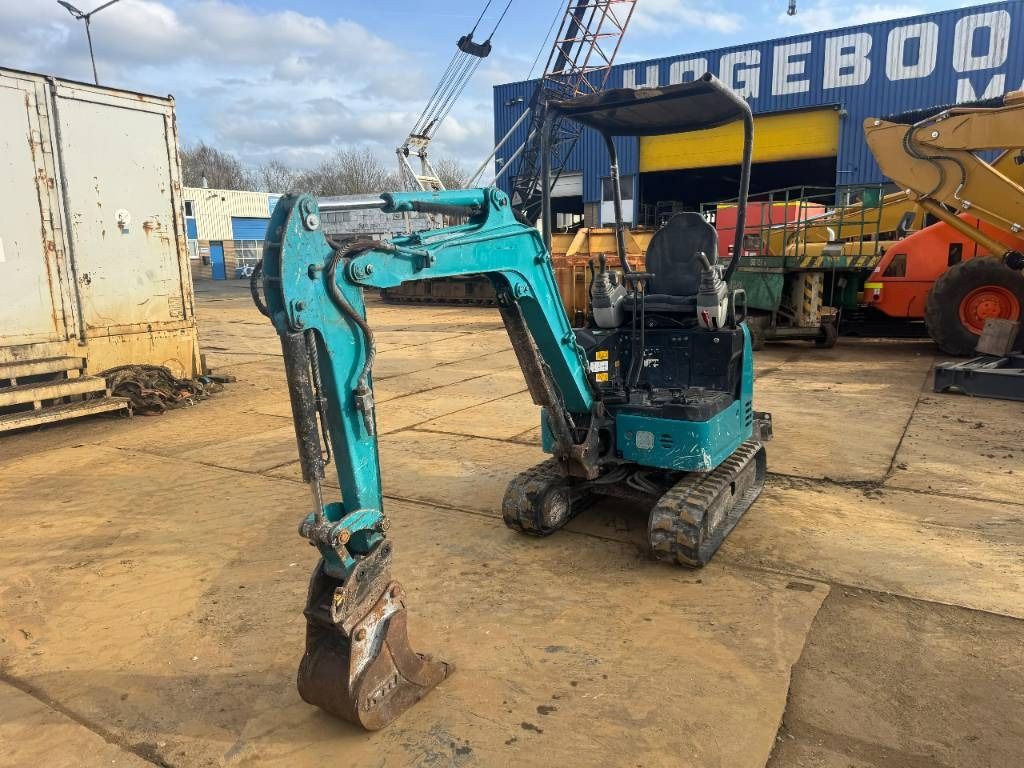 2017 Hitachi ZX17U mini excavator, front three-quarter view