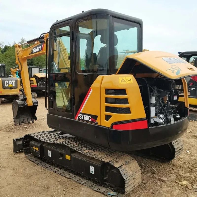 2023 Sany SY60C Pro crawler excavator, rear three-quarter view 2023 Sany SY60C Pro crawler excavator, rear three-quarter view
