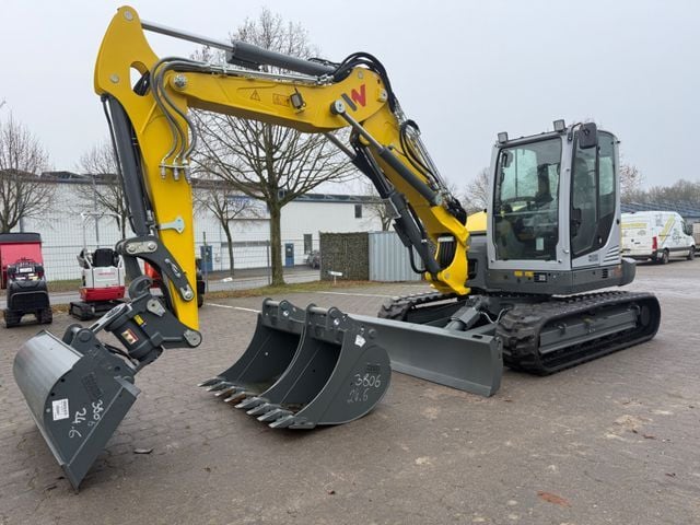 2025 Wacker Neuson ET90 mini excavator, front three-quarter view 2025 Wacker Neuson ET90 mini excavator, front three-quarter view