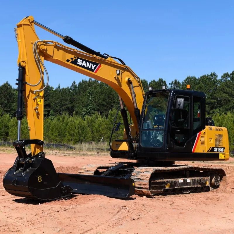 Sany SY135C Crawler Excavator, side view