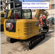2023 Caterpillar 305.5E2 mini excavator, rear three-quarter view