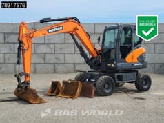 2019 Doosan DX57W-5 wheel excavator, side profile view