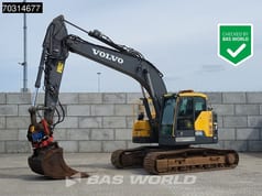 2015 Volvo ECR235EL crawler excavator, side profile view