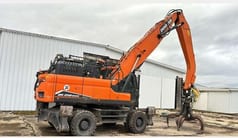 2022 Doosan DX250WMH-7 wheel excavator, rear three-quarter view