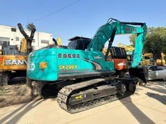 2022 Kobelco SK200D crawler excavator, rear three-quarter view