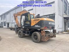 2022 Hyundai R210W-9 wheel excavator rear three-quarter view 2022 Hyundai R210W-9 wheel excavator rear three-quarter view