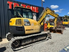 2011 Komatsu PC80MR-3 crawler excavator, rear three-quarter view