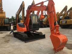 2022 Hitachi ZX75 crawler excavator, front three-quarter view