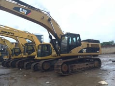 2019 Caterpillar 345D crawler excavator side view