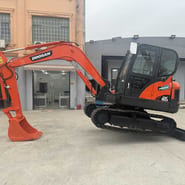 2018 Doosan DX60 crawler excavator, side view