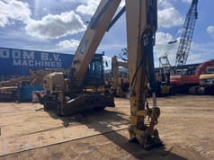 2011 Caterpillar M322D MH material handler, side view