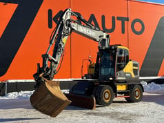 2018 Volvo EW160E wheel excavator, side view 2018 Volvo EW160E wheel excavator, side view