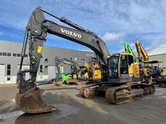 2019 Volvo ECR355EL crawler excavator, side view