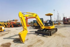 2020 Komatsu PC40MR mini excavator, rear three-quarter view