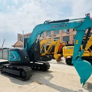 2021 Kobelco SK75-8 crawler excavator, side profile view