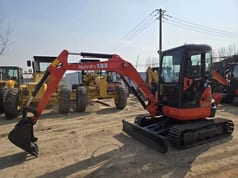 2021 Kubota U35 mini excavator, side view