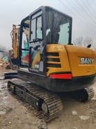 2022 Sany SY60 mini excavator, rear three-quarter view