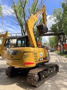 2022 Sany SY75C Pro mini excavator, rear three-quarter view