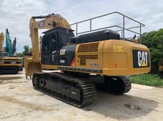 2023 Caterpillar 336D2 crawler excavator, rear three-quarter view 2023 Caterpillar 336D2 crawler excavator, rear three-quarter view