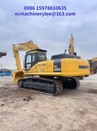 2023 Komatsu PC350 crawler excavator, rear three-quarter view