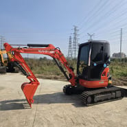 2024 Kubota U35 mini excavator, side view